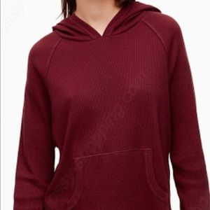 Aritzia TNA long sleeve waffle hoodie